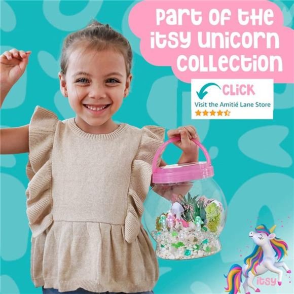 Light Up Unicorn Terrarium Kit for Kids, Unicorns Gifts for Girls -Make Your Own - Picture 6 of 6